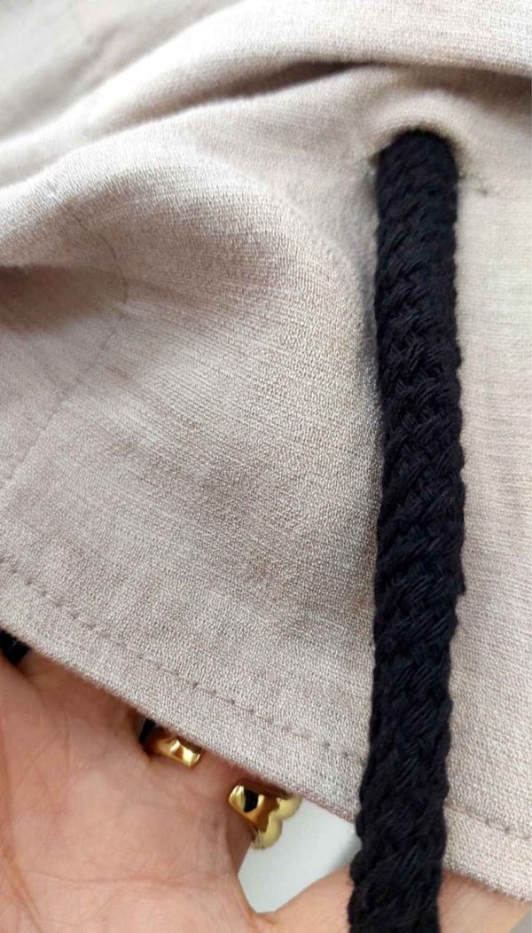 İp Detaylı Beli Gipeli Straplez Crop (Camel) - Görsel 8