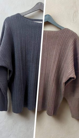 Yarasa Kol Yuvarlak Yaka Dokulu Bluz (İthal)