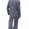 Simple Regular Fit Çizgili Antrasit Ceket - Görsel 4