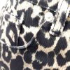 Leopar Desen Denim Kumaş Mini Etek - Görsel 8