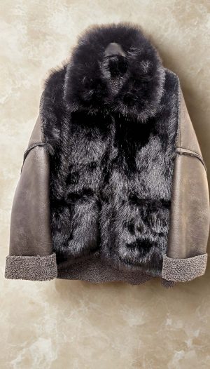 Önü Kürk Arkası Nubuk Mont (İthal)