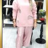 Payetli Havuç Model Bol Pantolon (Pembe)