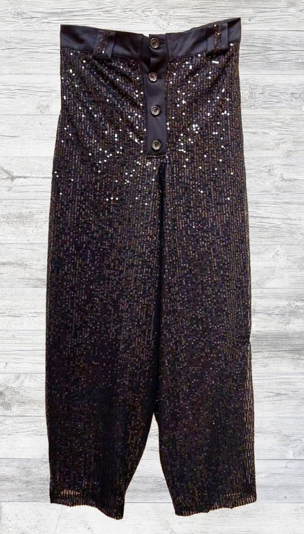 Payetli Havuç Model Bol Pantolon (Siyah) - Görsel 4