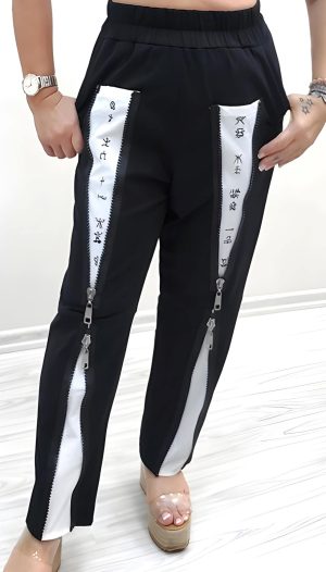 Beli Lastikli Fermuar Detaylı Pantolon