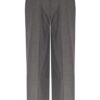 Simple Regular Fit Çizgili Geniş Paça Antrasit Pantolon - Görsel 6