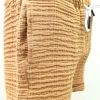 Muslin Kumaş Bağcıklı Cepli Şort (Camel)
