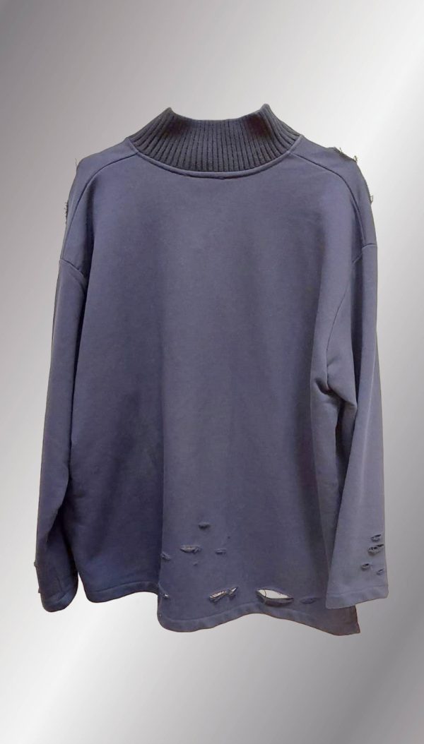 Zincir Detaylı Yırtık Sweatshirt - Görsel 3