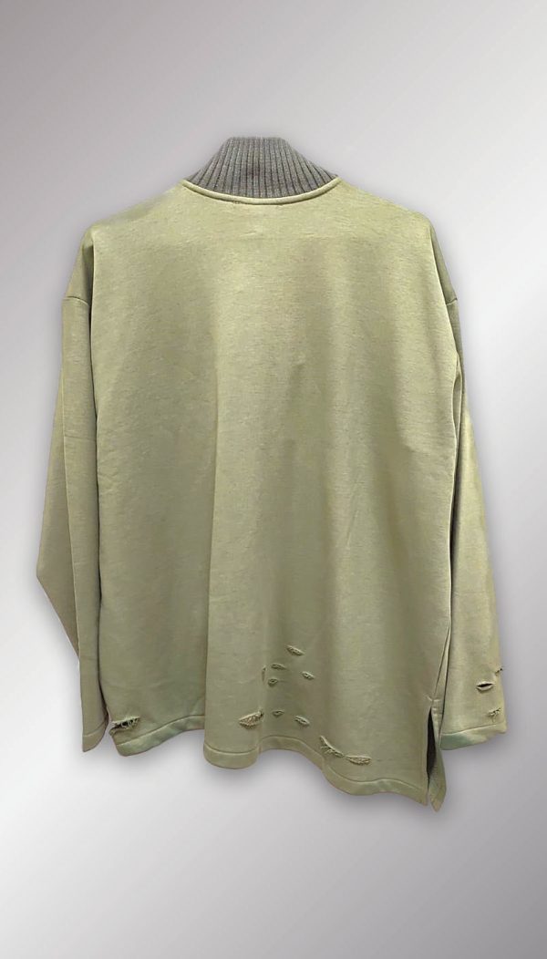 Zincir Detaylı Yırtık Sweatshirt - Görsel 5