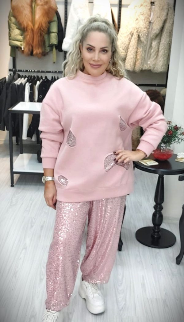 Payet İşli Rahat Sweatshirt - Görsel 2