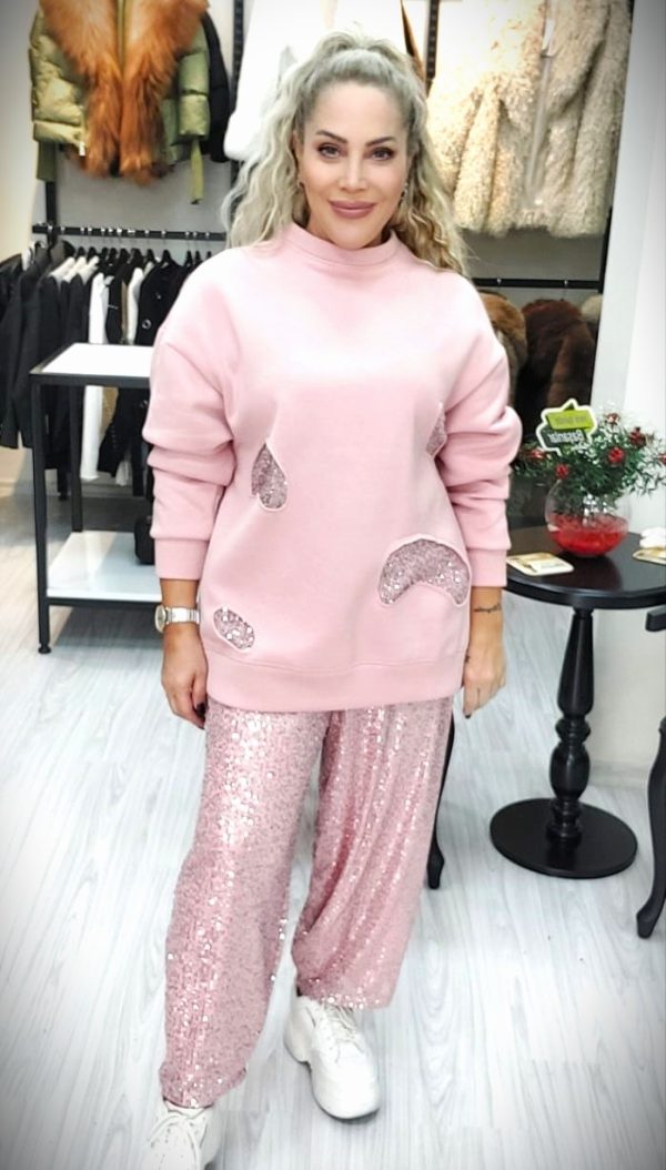 Payet İşli Rahat Sweatshirt - Görsel 3