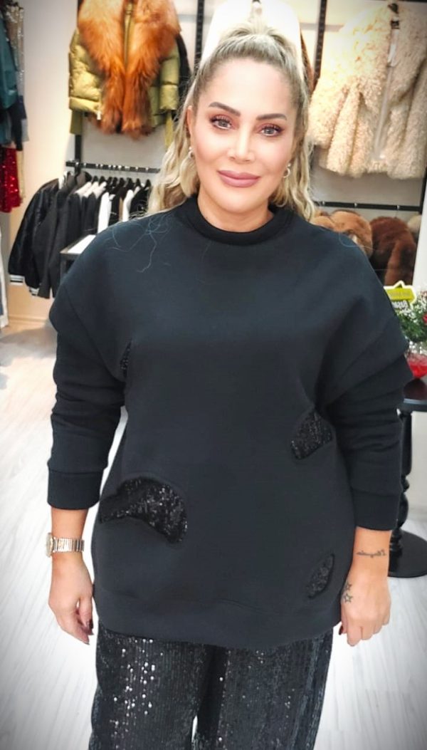 Payet İşli Rahat Sweatshirt - Görsel 7