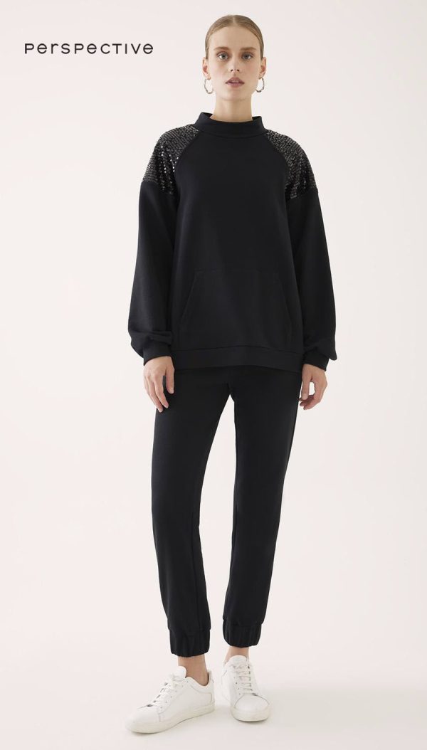 Perspective-Delmar Omuz Puantiyeli Sweatshirt - Görsel 2