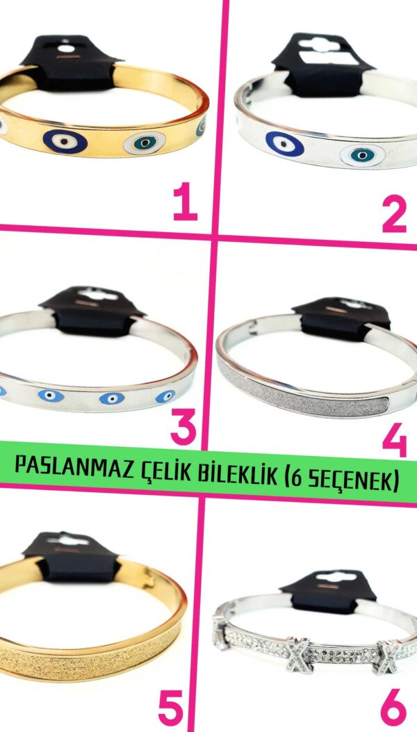 Paslanmaz Çelik Bileklik (6 Seçenek) - BLK007