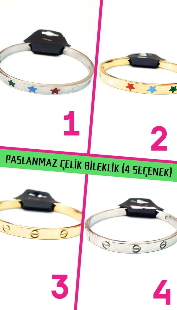 Paslanmaz Çelik Bileklik (4 Seçenek) - BLK008