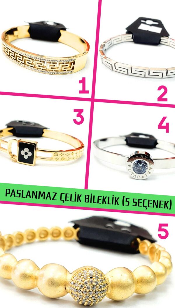 Paslanmaz Çelik Bileklik (5 Seçenek) - BLK009