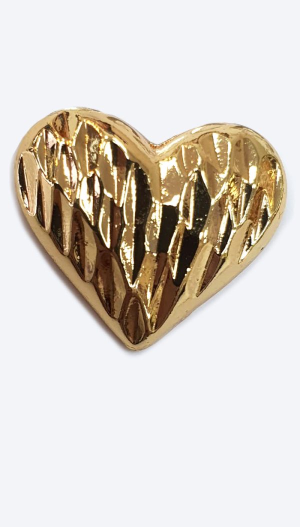 Kalp Şeklinde Dolgu Küpe (Gold/Silver) - KPE013 - Görsel 2