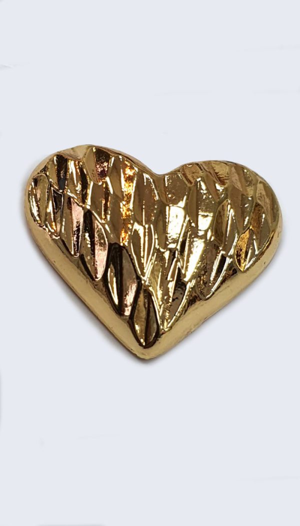 Kalp Şeklinde Dolgu Küpe (Gold/Silver) - KPE013 - Görsel 3