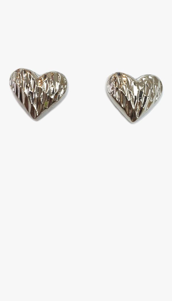 Kalp Şeklinde Dolgu Küpe (Gold/Silver) - KPE013 - Görsel 4