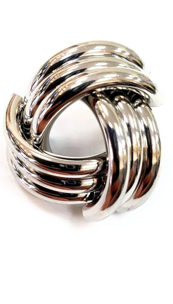 Üç Şeritli Üçgen Biçimli Küpe (Gold/Silver) - KPE016 - Görsel 7